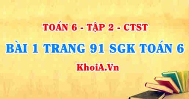 Bài 1 trang 91 SGK Toán 6 Tập 2 Chân trời sáng tạo